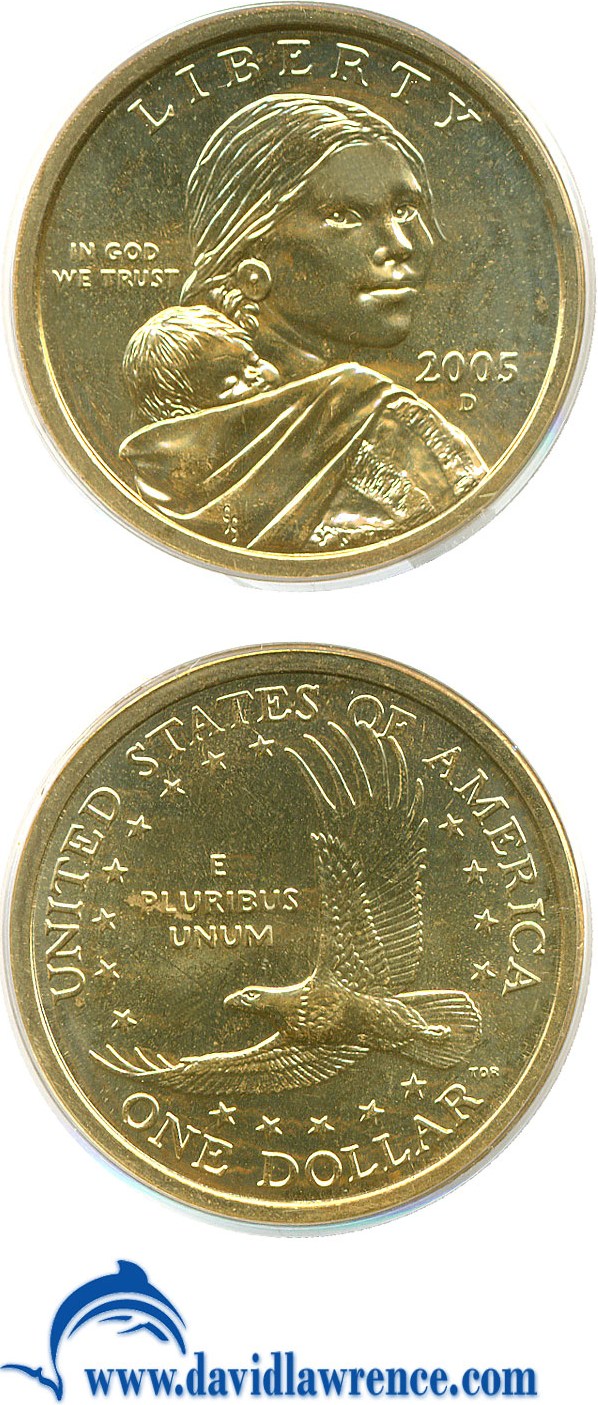 2005-D $1  Sacagawea, Satin Finish MS66 thumbnail 16