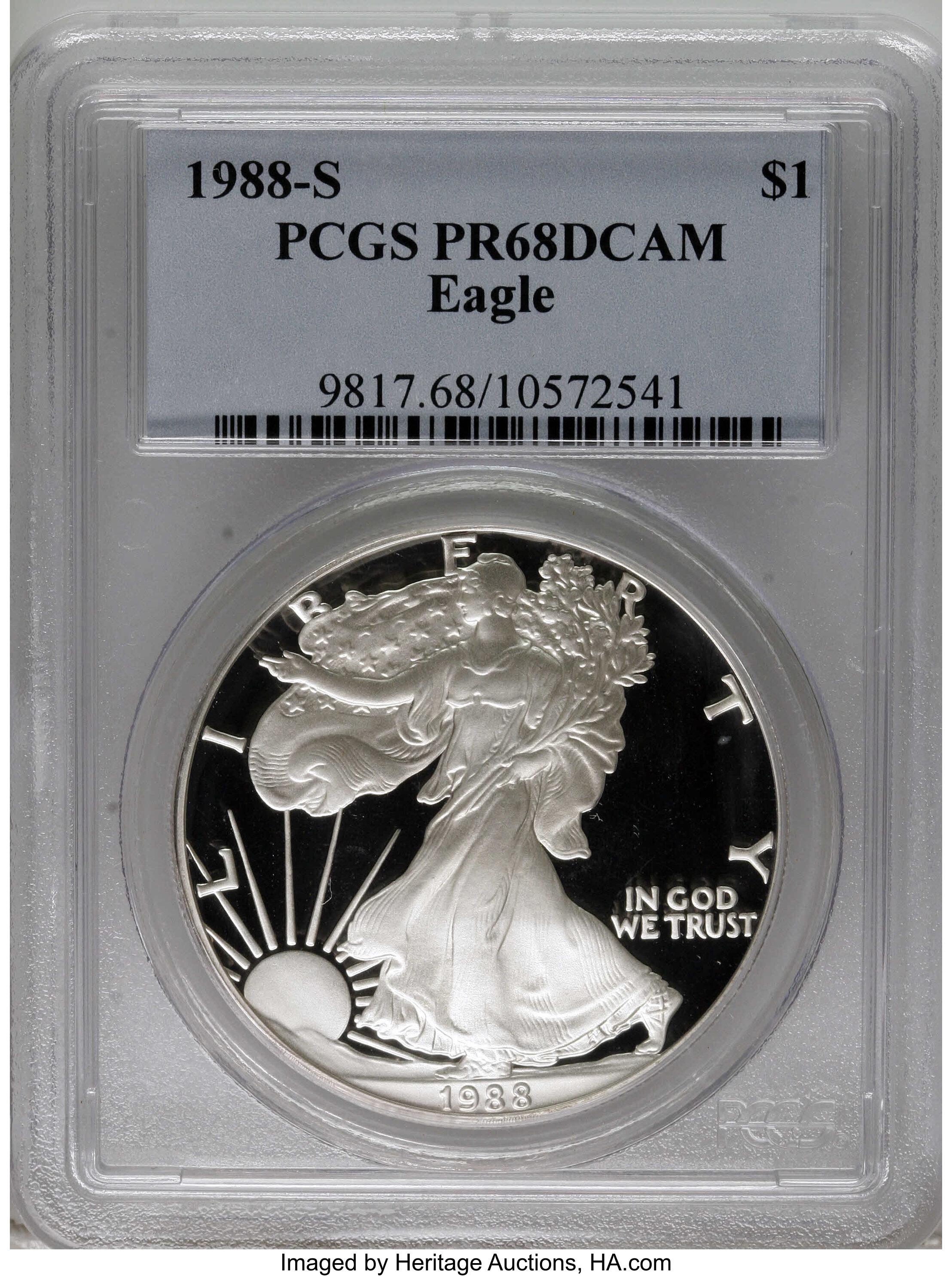 1988-S $1  Silver Eagle PR DCAM PR64 DCAM thumbnail 20