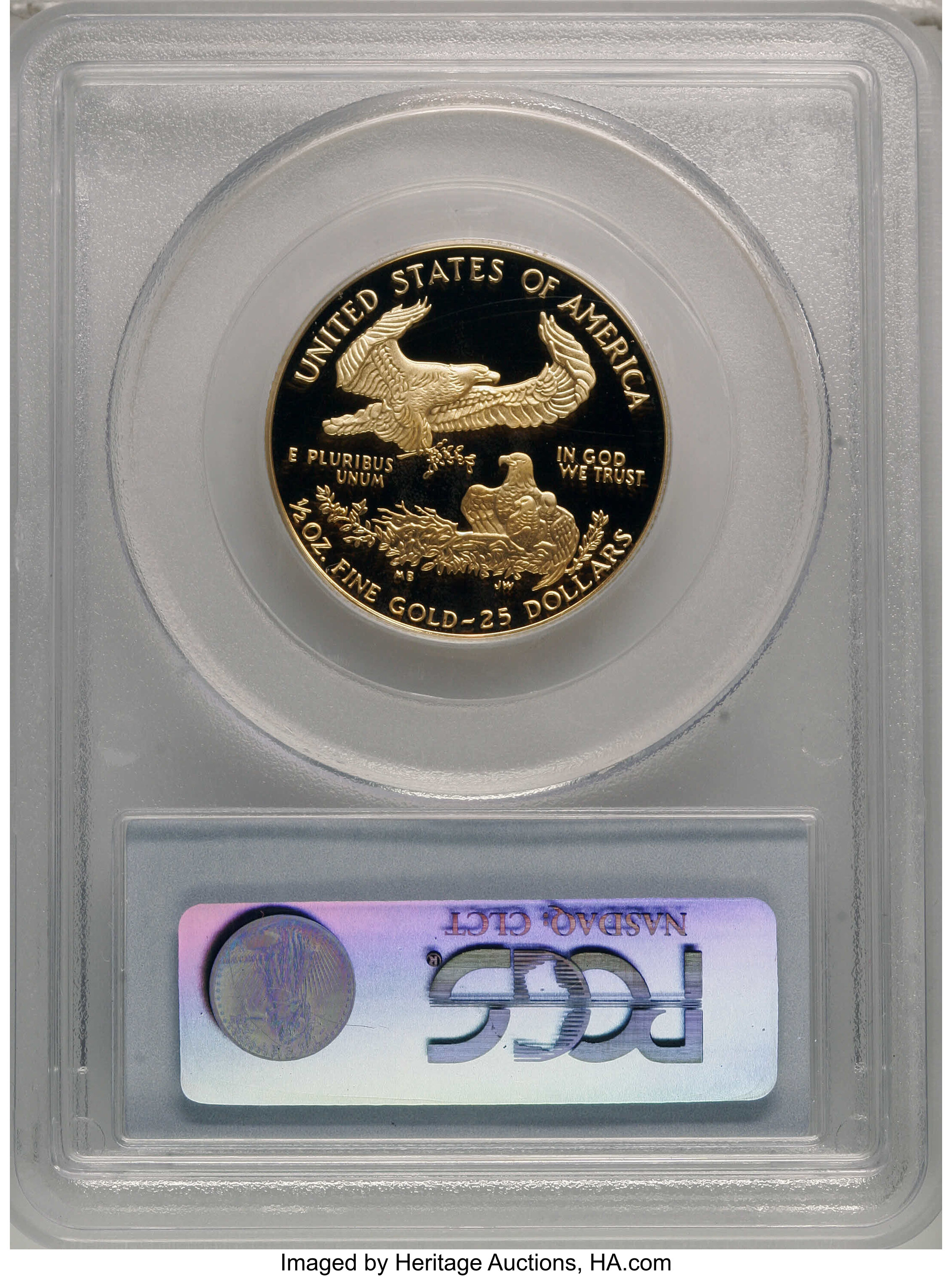 1995-W $25  Gold Eagle PR DCAM PR65 DCAM CAC thumbnail 2