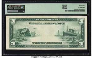 image for: Fr. 990 $20 1914 Federal Reserve Note PMG Choice Uncirculated 64....