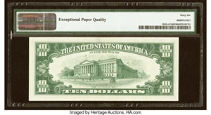 image for: Fr. 2019-G* $10 1969A Federal Reserve Star Note. PMG Gem Uncirculated 66 EPQ....