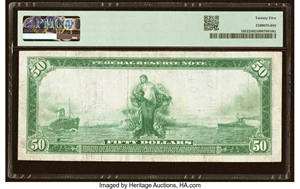 image for: Fr. 1052 $50 1914 Federal Reserve Note PMG Very Fine 25....