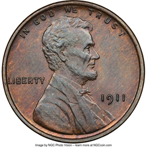 image for: 1911 1C MS65 Brown NGC. NGC Census: (50/5). PCGS Population: (40/6). CDN: $100 Whsle. Bid for NGC/PCGS MS65. Mintage 101,17...