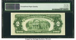 image for: Fr. 1510 $2 1953A Legal Tender Note. PMG Superb Gem Unc 68 EPQ....