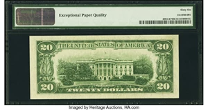 image for: Fr. 2061-K* $20 1950B Federal Reserve Star Note. PMG Gem Uncirculated 66 EPQ....