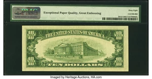 image for: Fr. 2015-G $10 1950E Federal Reserve Note. PMG Superb Gem Unc 68 EPQ....