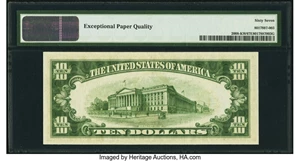 image for: Fr. 2008-K $10 1934C Wide Federal Reserve Note. PMG Superb Gem Unc 67 EPQ....