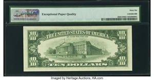 image for: Fr. 2020-D $10 1969B Federal Reserve Note. PMG Gem Uncirculated 66 EPQ....