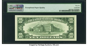 image for: Fr. 2020-F $10 1969B Federal Reserve Note. PMG Gem Uncirculated 66 EPQ....