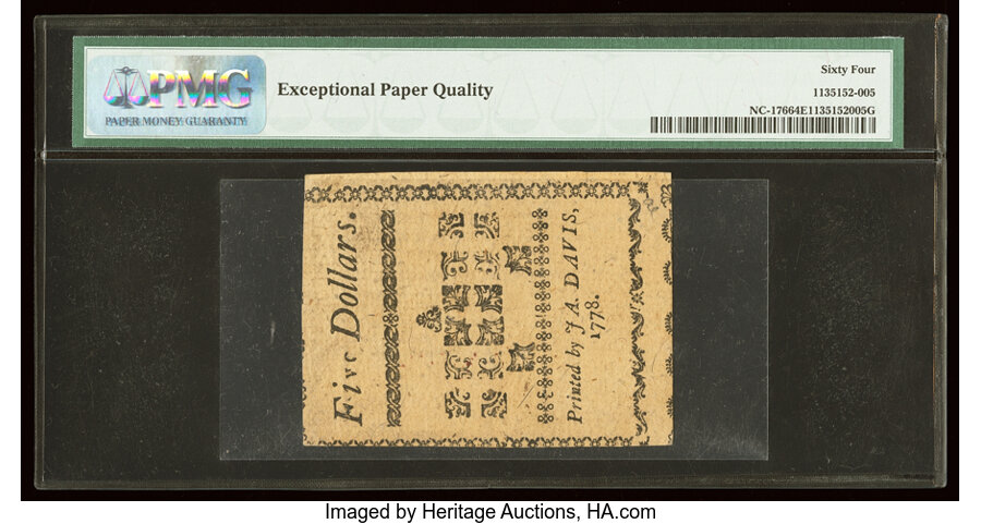 Aug 8, 1778 $5  North Carolina (Fr. NC176) thumbnail 11