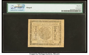 image for: Maryland August 14, 1776 $1 1/3 PMG About Uncirculated 55....