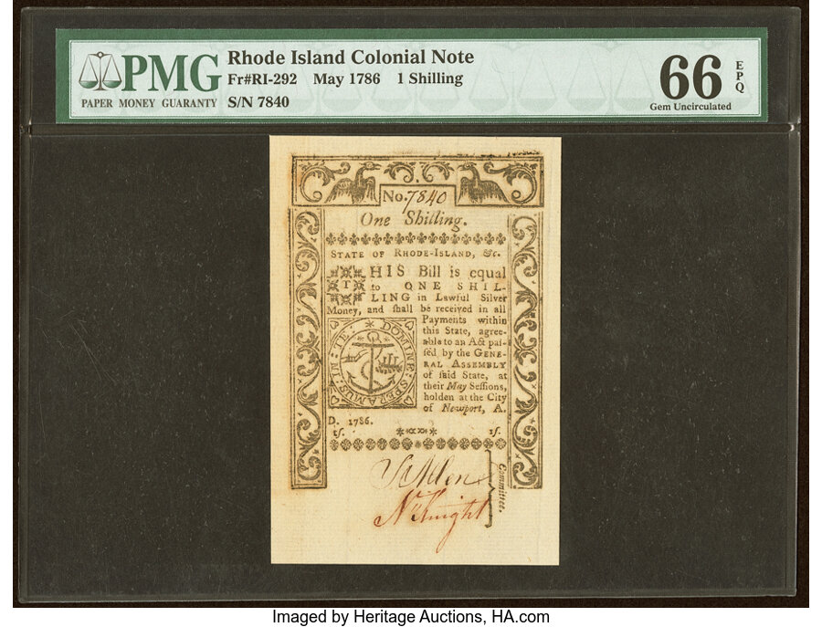 May 1776 1s Rhode Island (Fr. RI292) thumbnail 19