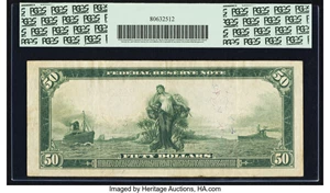 image for: Fr. 1031a $50 1914 Federal Reserve Note PCGS Very Fine 35....