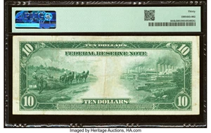 image for: Fr. 894b $10 1914 Red Seal Federal Reserve Note PMG Very Fine 30....