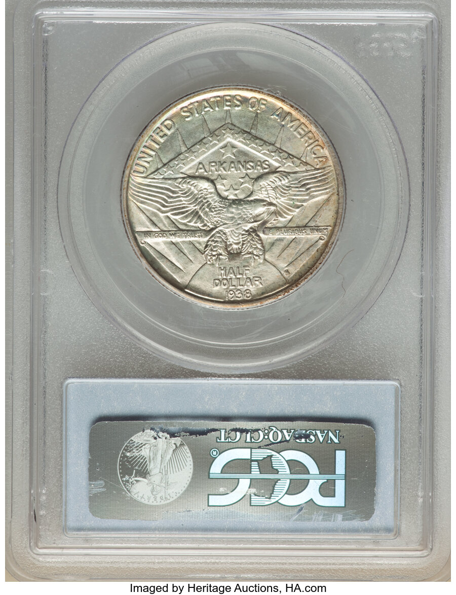 1938-S 50c Arkansas AU53 CAC thumbnail 20