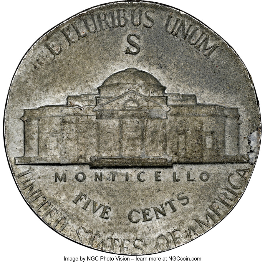 1943-S 5c Silver MS FS MS60 FS thumbnail 6