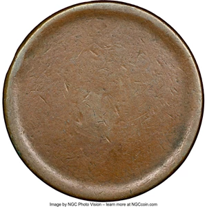 image for: (1816-1857) 1C Large Cent -- Blank Planchet -- NGC. (10.5 grams)....
