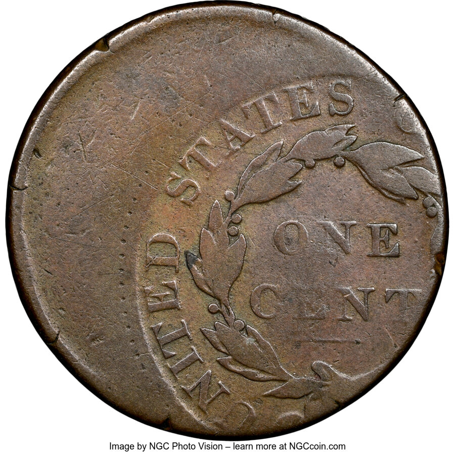 1819 1c Small Date MS BN VG10 BN thumbnail 2