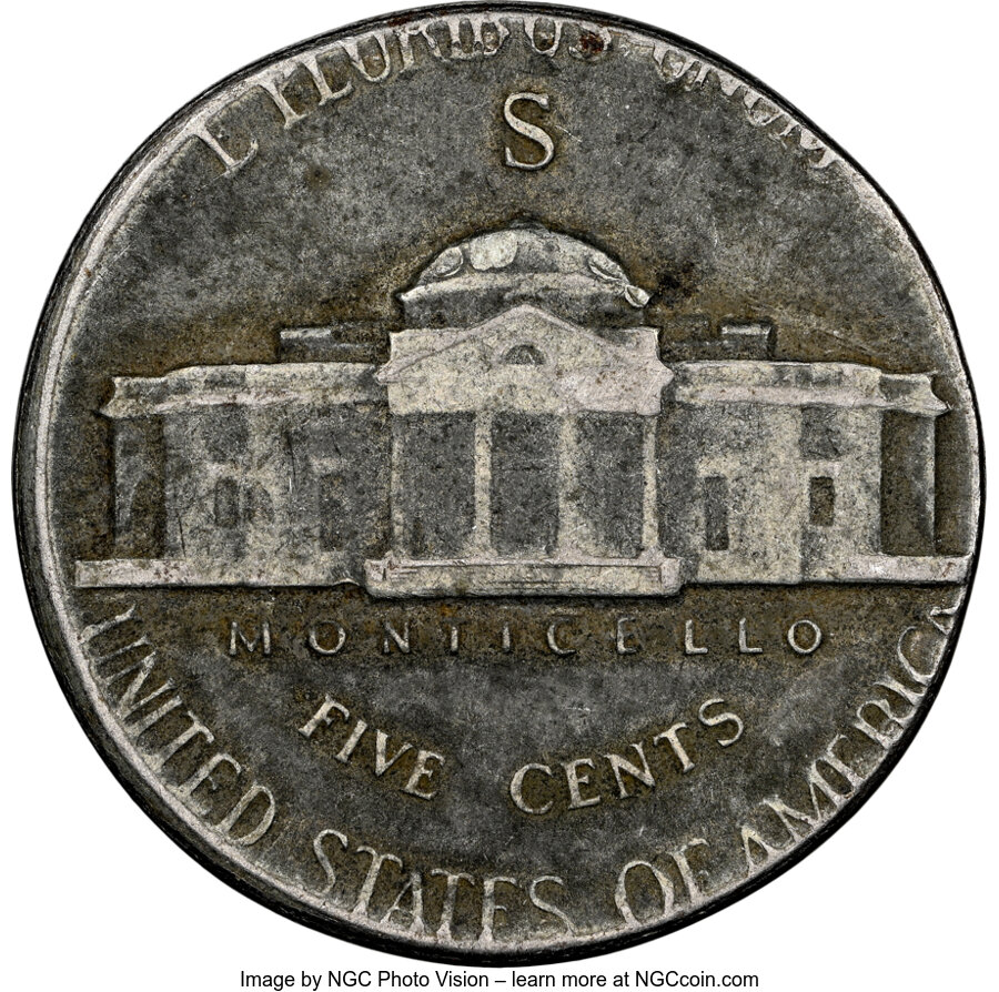 1943-S 5c Silver F12 thumbnail 3