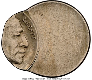 image for: No Date 5C Type Two, Buffalo Nickel -- Struck 65% Off Center -- MS62 NGC....
