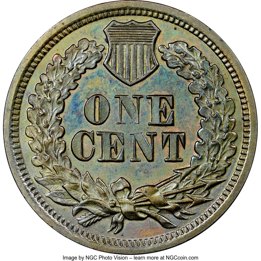 1863 P1c Copper, J-301 PR BN PR64 BN thumbnail 2