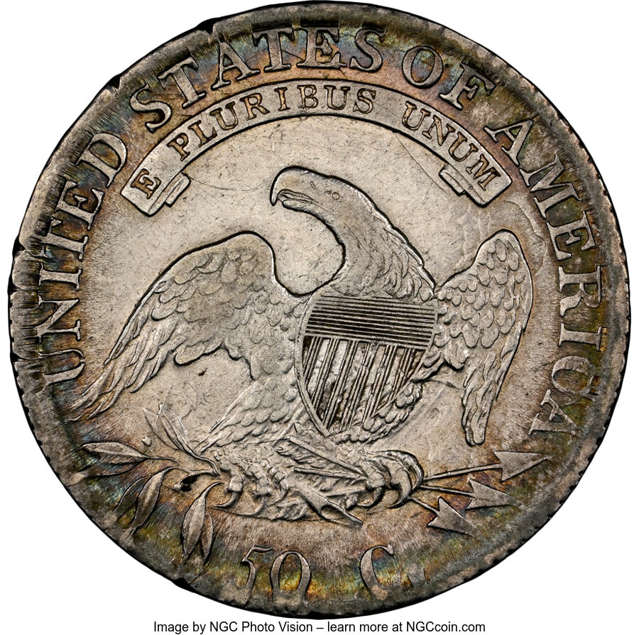 1814 50c E/A in STATES, O-108a XF45 thumbnail 4
