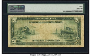 image for: Fr. 958a $20 1914 Red Seal Federal Reserve Note PMG Very Fine 20....