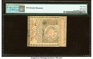 image for: Massachusetts May 5, 1780 $2 PMG Choice Uncirculated 63....
