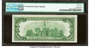 image for: Fr. 2153-C $100 1934A Mule Federal Reserve Note. PMG Gem Uncirculated 65 EPQ....