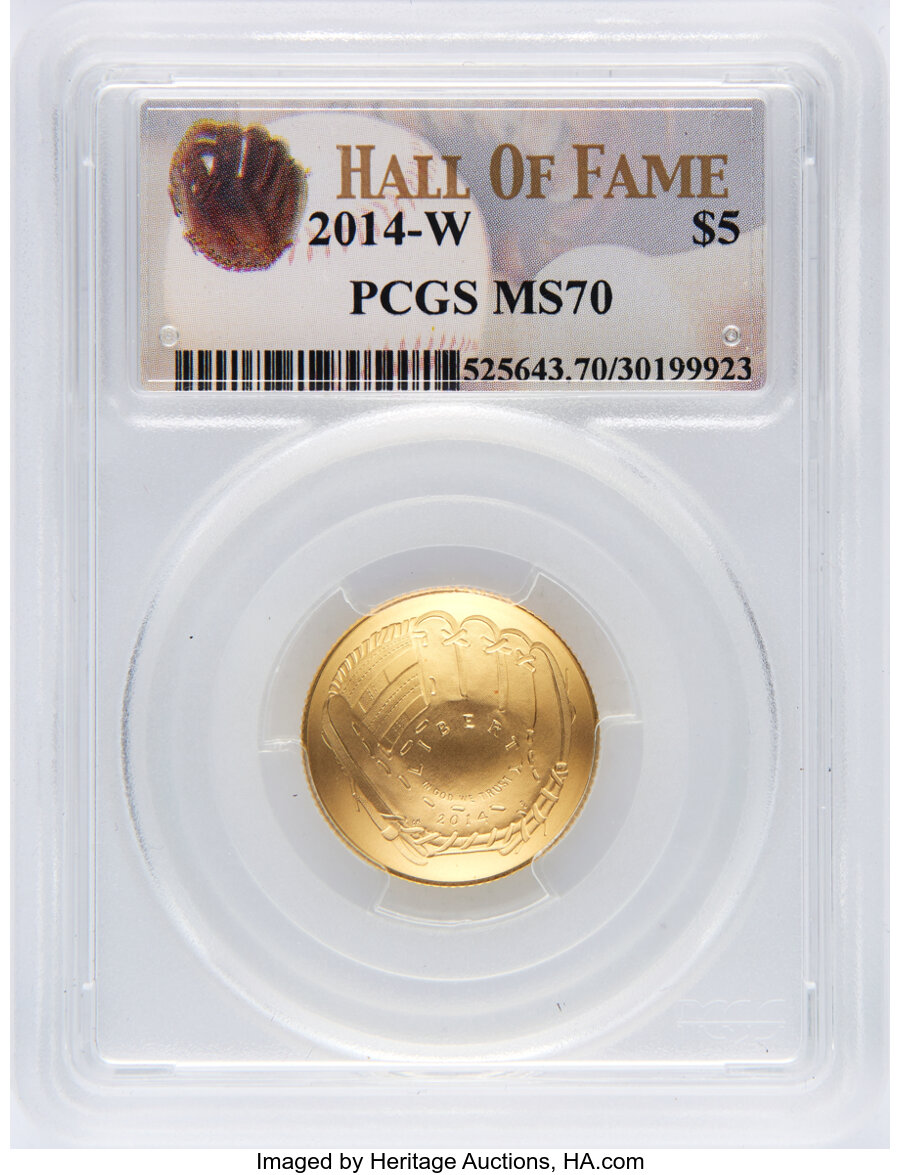 2014 W Baseball Hall of Fame Gold $5 MS Values | Greysheet