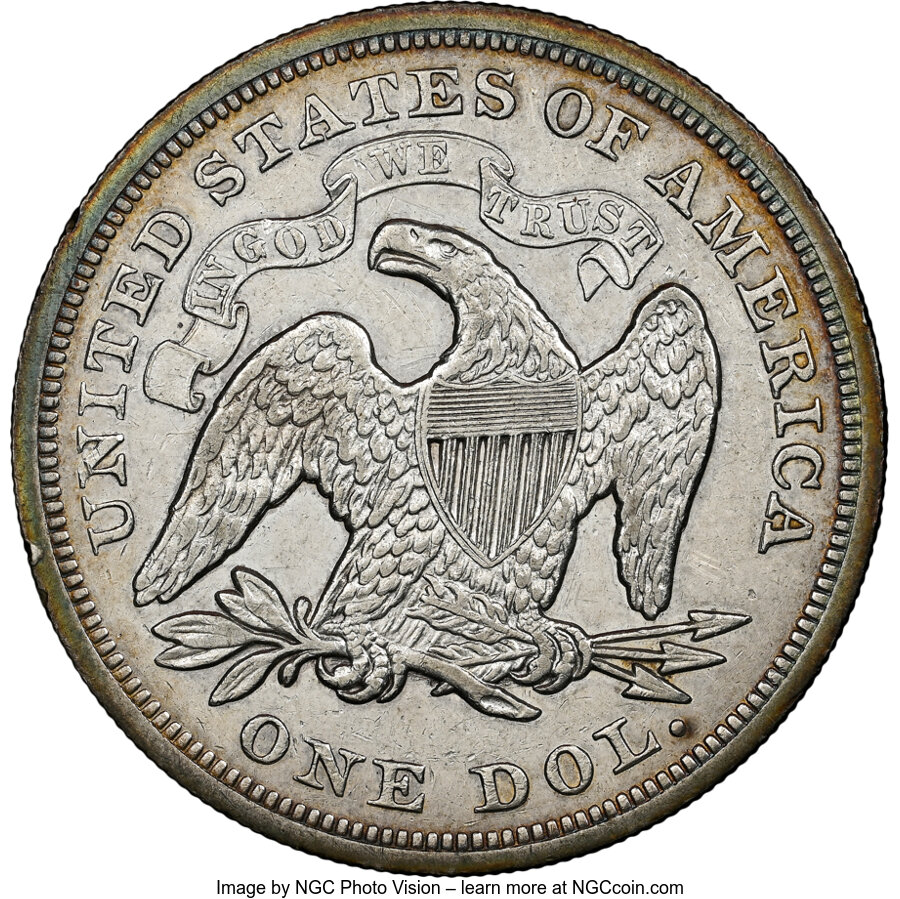 1873 $1  Seated Liberty XF45 thumbnail 2
