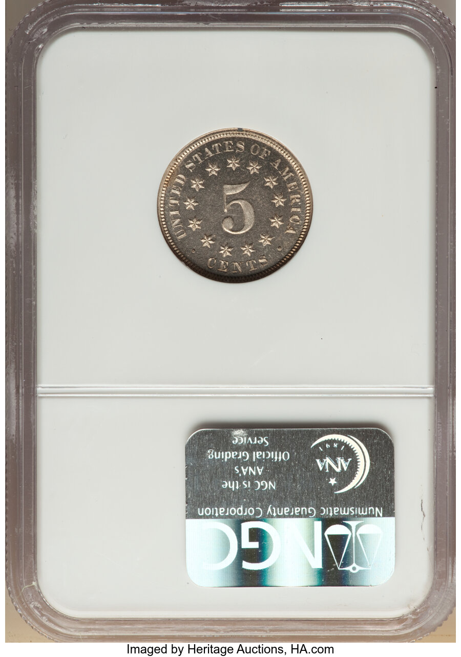1873 5c Closed 3 PR CAM PR65 CAM CAC thumbnail 6