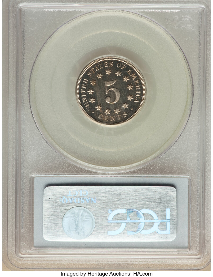 1869 5c PR CAM PR65 CAM CAC thumbnail 3