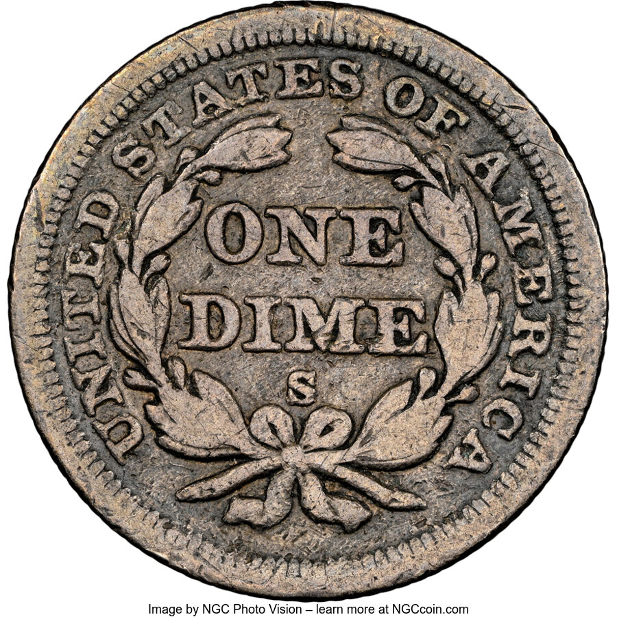 1859-S 10c VF30 thumbnail 6