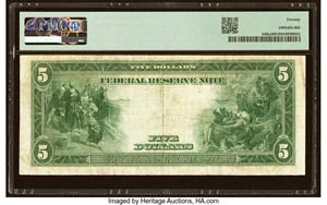 image for: Fr. 840a $5 1914 Red Seal Federal Reserve Note PMG Very Fine 20....