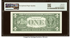image for: Seven of a Kind Serial Number 38888888 Fr. 1905-D $1 1969B Federal Reserve Note. PMG Gem Uncirculated 65 EPQ....