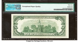 image for: Fr. 2156-F $100 1934D Federal Reserve Note. PMG Choice Uncirculated 64 EPQ....