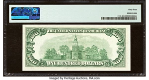 image for: Fr. 2159-K $100 1950B Federal Reserve Note. PMG Choice Uncirculated 64....