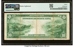 image for: Fr. 911b* $10 1914 Federal Reserve Star Note PMG Choice Fine 15....