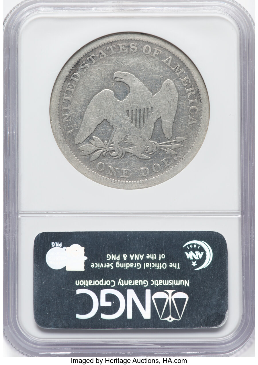 1843 $1 AG3 CAC thumbnail 2
