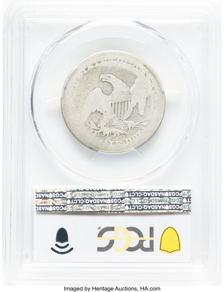 Capped Bust Half Dollar 50c Reeded Edge, 1836-1839 [Type] AG2 thumbnail 2