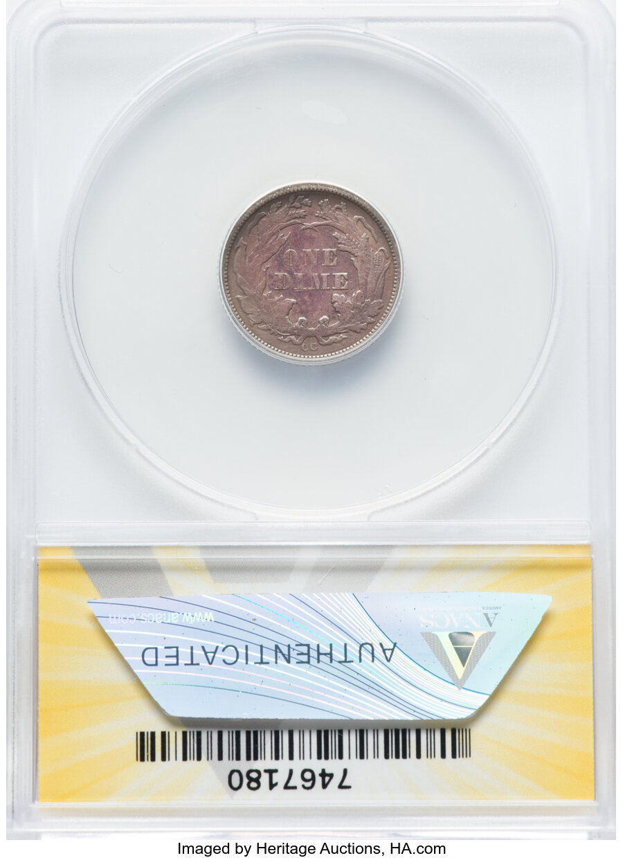 1871-CC 10c VF25 thumbnail 2