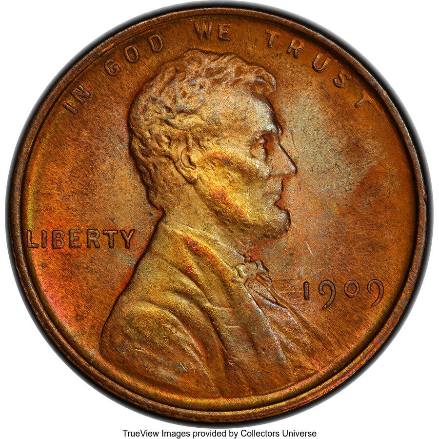 1909 1C MS65 Red and Brown PCGS. PCGS Population: (319/52 and 0/1+). NGC Census: (294/74 and 0/0+). CDN: $50 Whsle. Bid for...