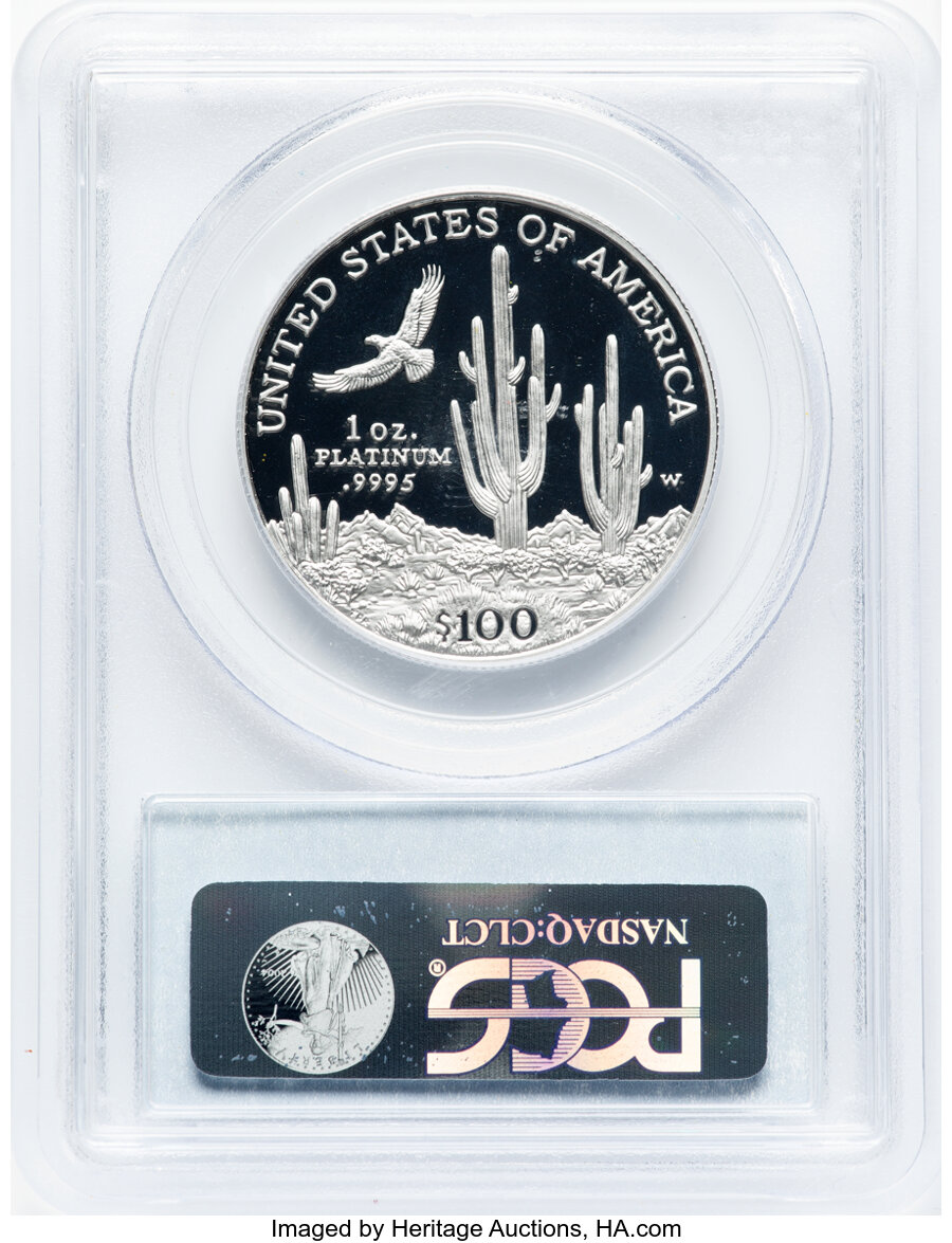 2001-W P$100  Platinum Eagle PR DCAM PR70 DCAM CAC thumbnail 9