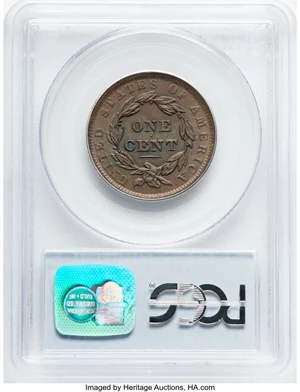 image for: 1837 1C Head of 1838, N-10, R.1, MS66 Brown PCGS. CAC. PCGS Population: (12/0). NGC Census: (18/0). CDN: $1,500 Whsle. Bid ...