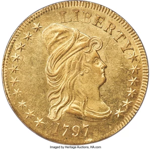 image for: 1797 $10 Large Eagle, BD-4, High R.4, MS62 PCGS....