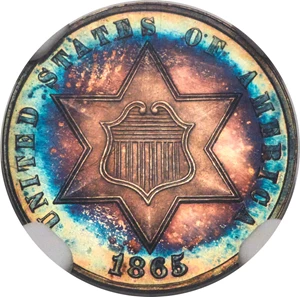 image for: 1865 3CS PR68 Cameo NGC....