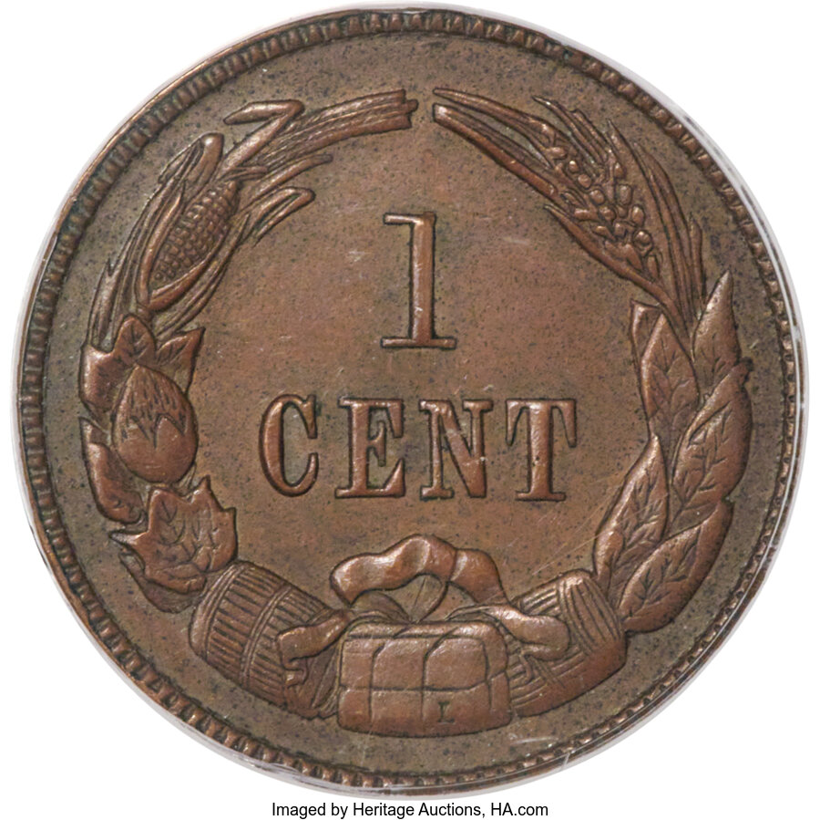 1861 (1874) 1c CSA, Haseltine Restrike, Copper PR BN thumbnail 17