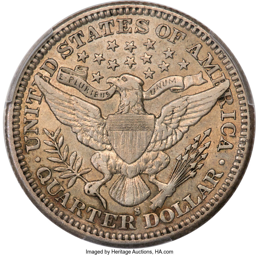 1913-S 25c AU53 CAC thumbnail 19
