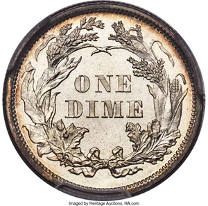 image for: 1860 10C F-101a, R.4, MS68 PCGS....